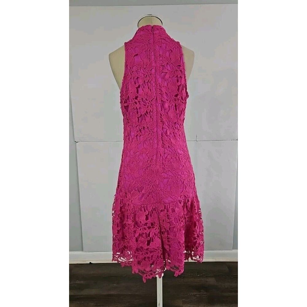 Julia Jordan Mock Neck Floral Sleeveless Knit Lace Dress| Women Size 6 NWT - Picture 7 of 12